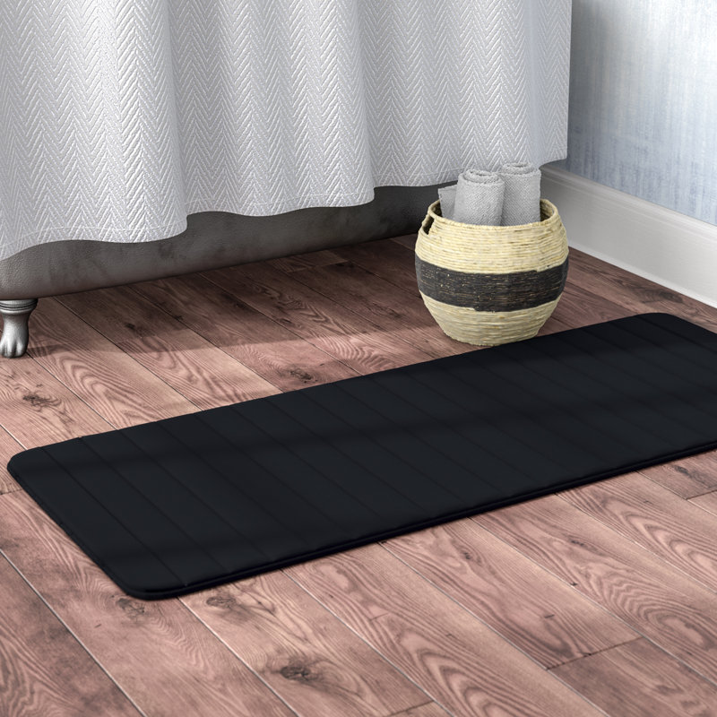 Latitude Run® Jaynne Extra Long Multiple NonSlip Striped Bath Rug